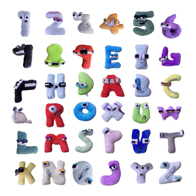Kids Education Movies - Набор из 26 плюшевых игрушек: буквы