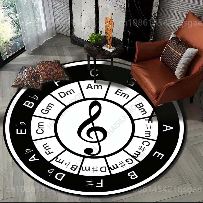 Multiplication Table Mat - Круглый ковер с принтом диаграммы квинтета