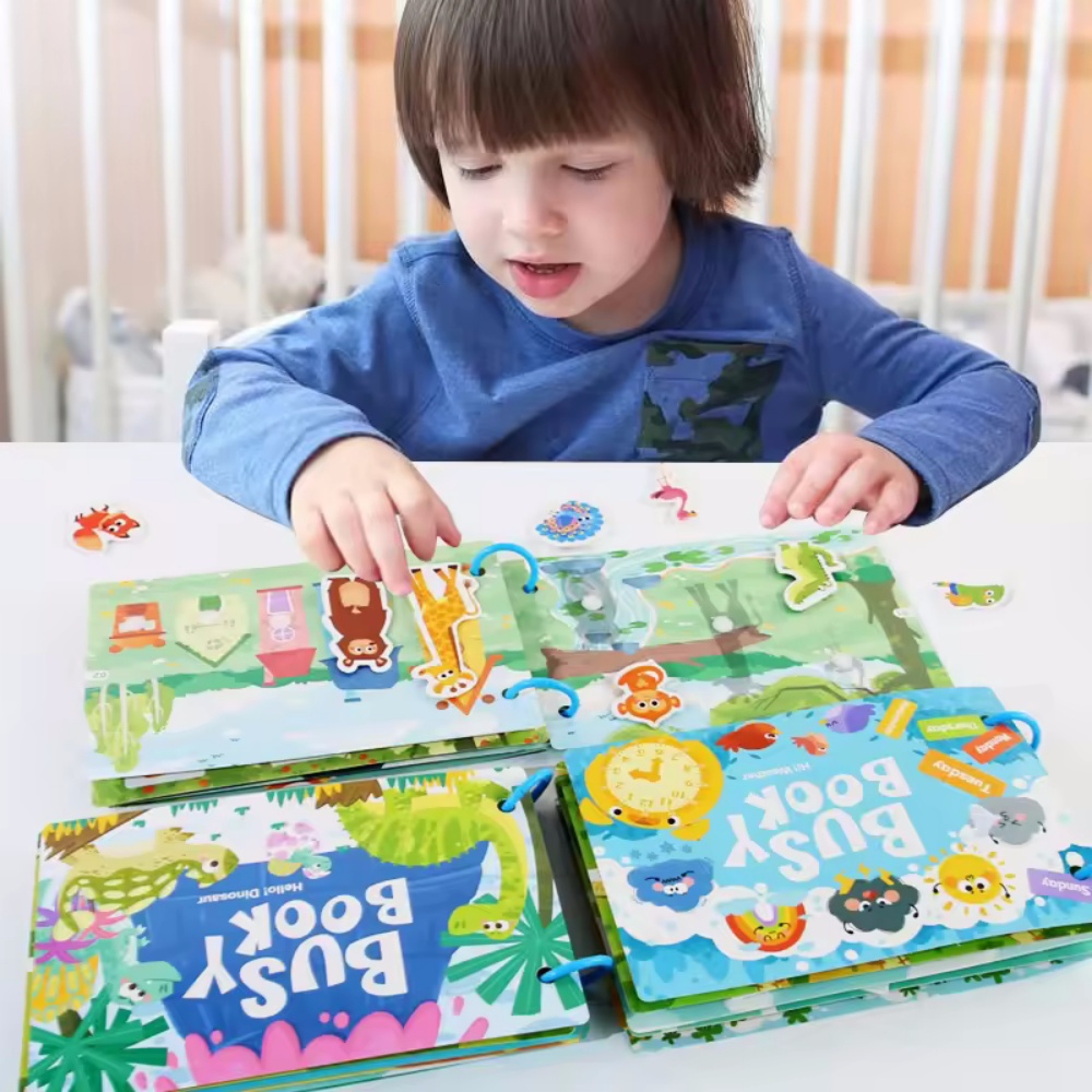 Бизи-книжка-наклейка, тихая кн – обзор и цена Kids Educational Games Learn English
