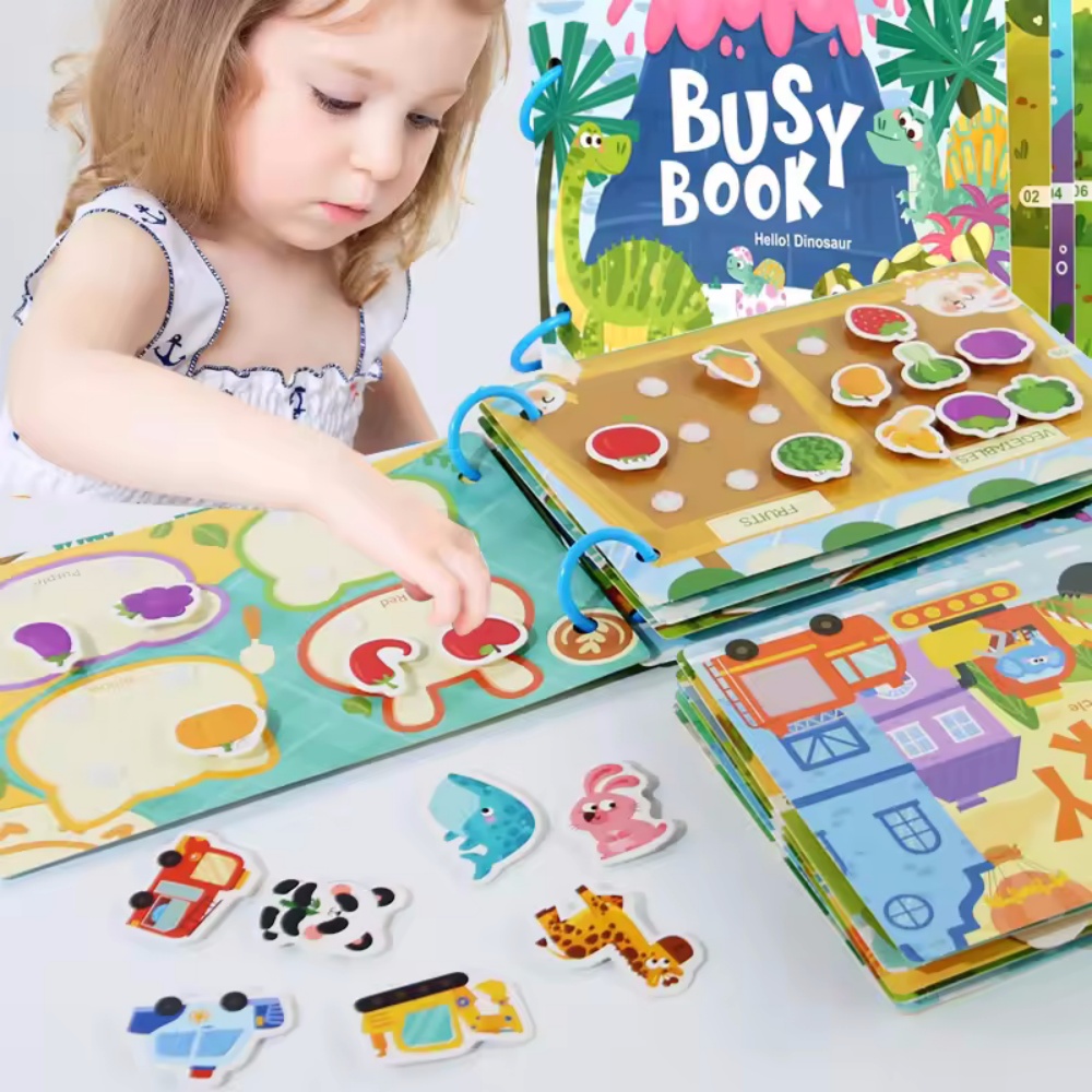Бизи-книжка-наклейка, тихая кн – обзор и цена Kids Educational Games Learn English