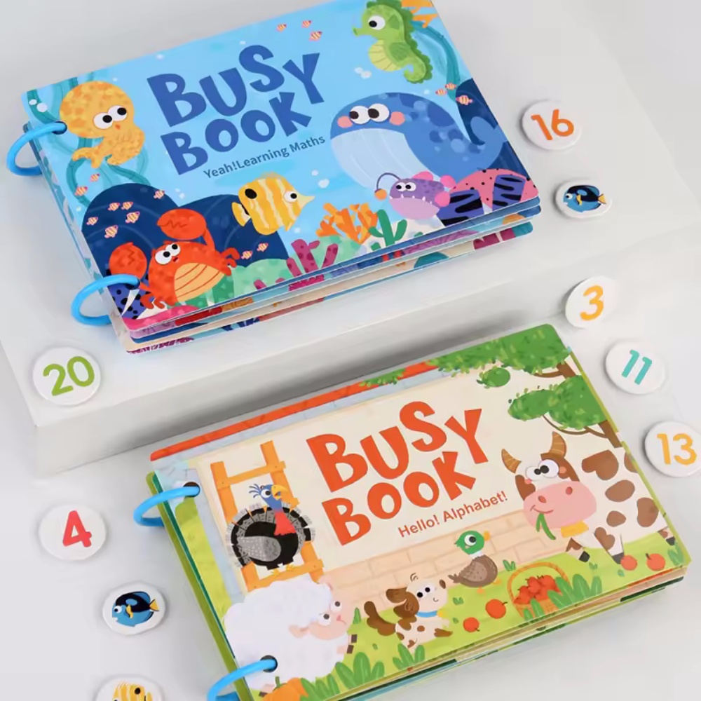 Бизи-книжка-наклейка, тихая кн – обзор и цена Kids Educational Games Learn English